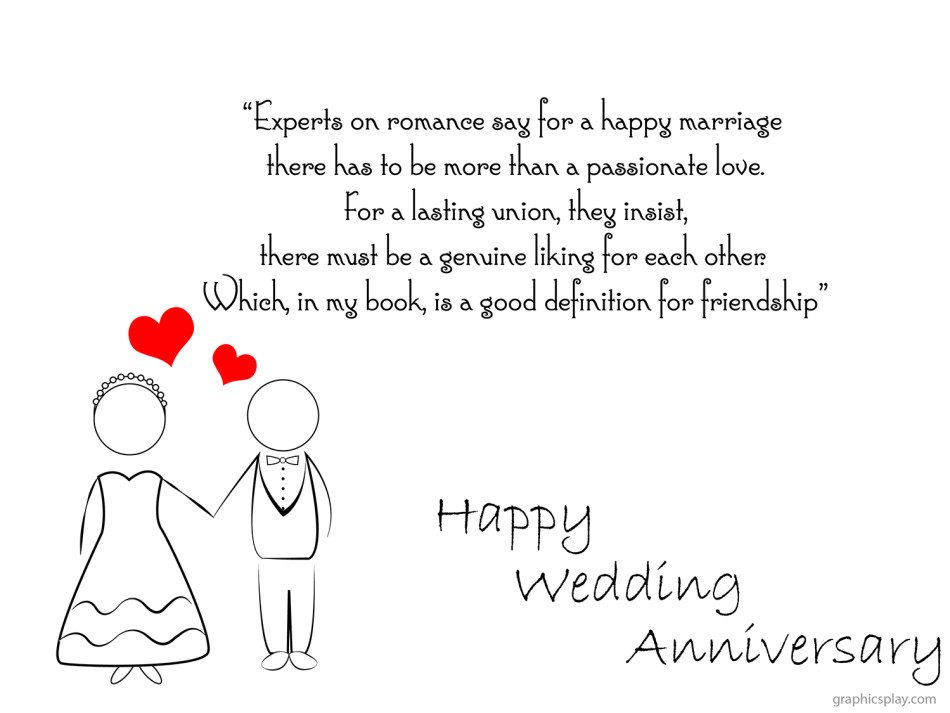 Happy Wedding Anniversary Greeting With Quotes - GraphicsPlay